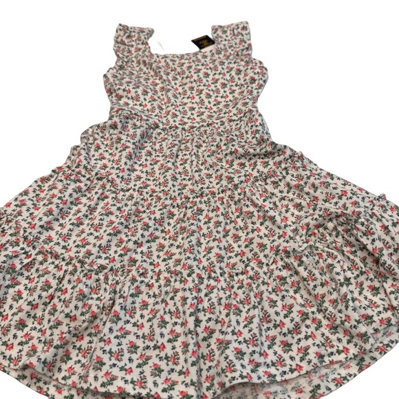 NWT POLO RALPH LAUREN Girls Floral Cotton Ruffle Dress sz 6X Cutout At The Back - Picture 3 of 11